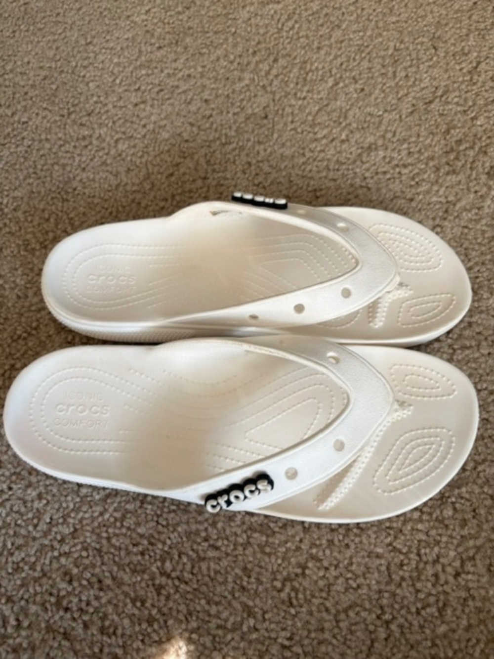Crocs Flip Flops Classic Men’s White Size 11